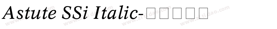 Astute SSi Italic字体转换